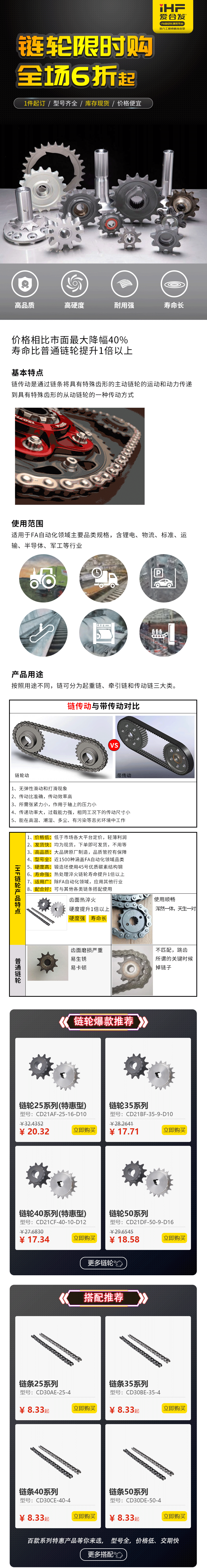 特惠現(xiàn)貨：愛(ài)合發(fā)鏈輪鏈條省錢(qián)耐用！