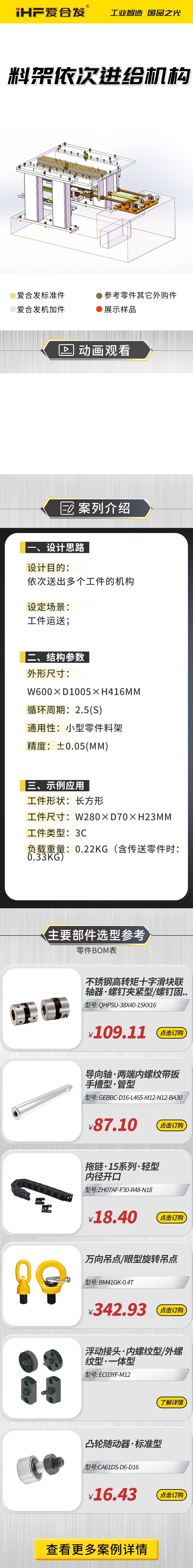 愛合發(fā)案例剖析：料雜架依次進給機構！